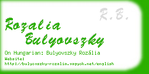 rozalia bulyovszky business card